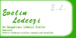 evelin ledeczi business card